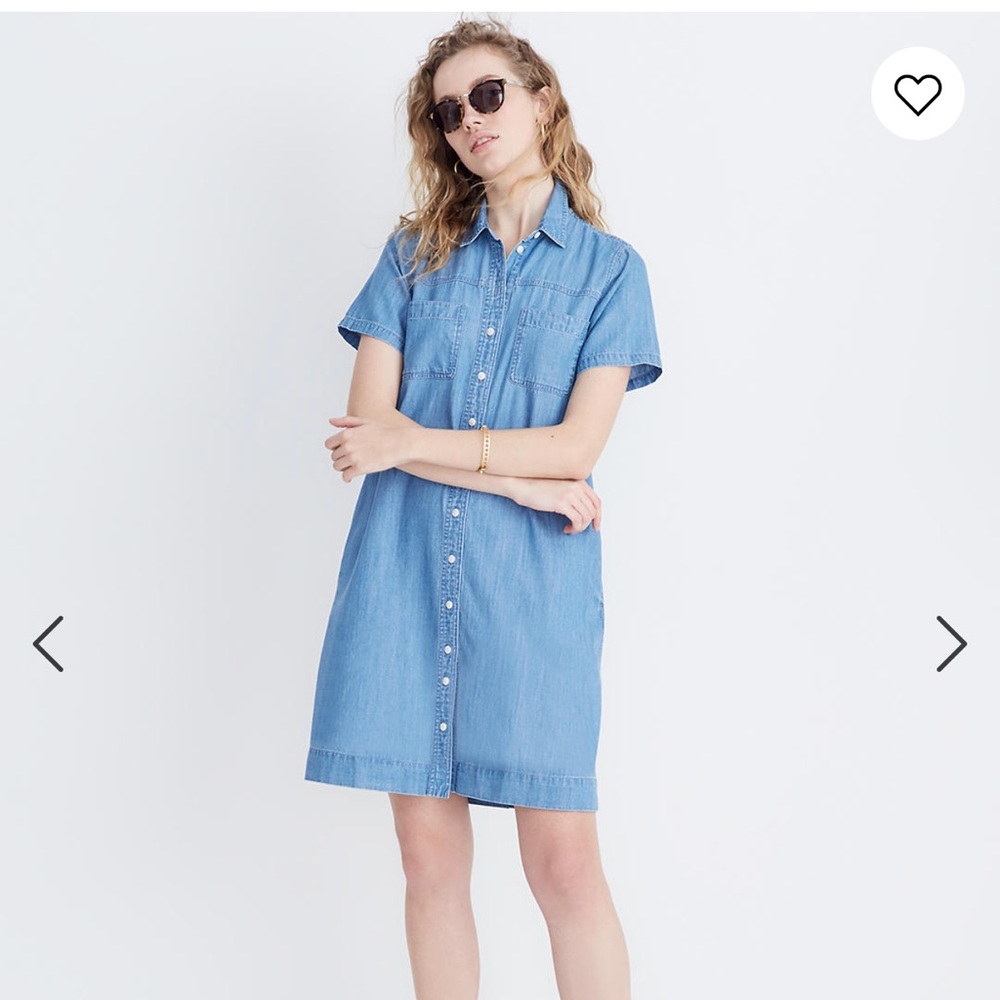 Madewell Blue Denim Shirt Dress